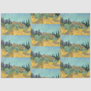 Van Gogh Wooden Sheds Yellow Landscape Art Tissue Paper