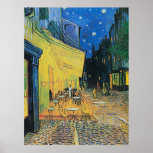 Van Gogh's Cafe Terrace at Night Poster