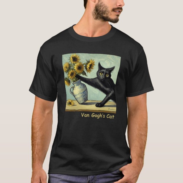 Van Goghs Cat  friends T-Shirt (Front)