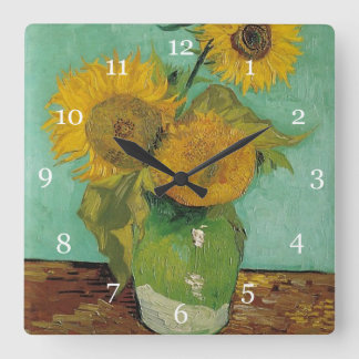 Van Gogh's famous painting, multiple choices Square Wall Clock