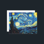 Van Gogh's famous painting, Starry Night, Holiday Postcard<br><div class="desc">Van Gogh's famous painting,  Starry Night holiday postcard. Best seller!</div>