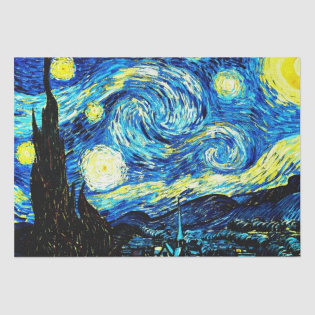 Van Gogh's famous painting, Starry Night, Tissue Paper (Front)