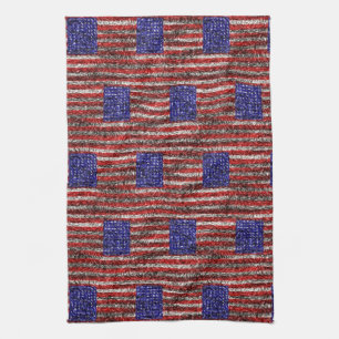 Van Gogh's Flag of the United States Tea Towel