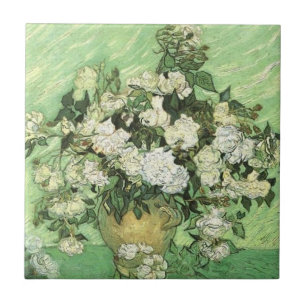 Van Gogh's Flowers in Vase Ceramic Tile