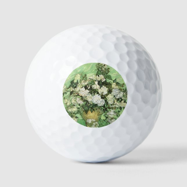 Van Gogh's Flowers in Vase Golf Balls (Front)