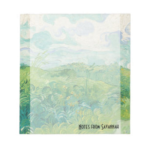 Van Gogh's Green Wheat Fields Personalised Notepad