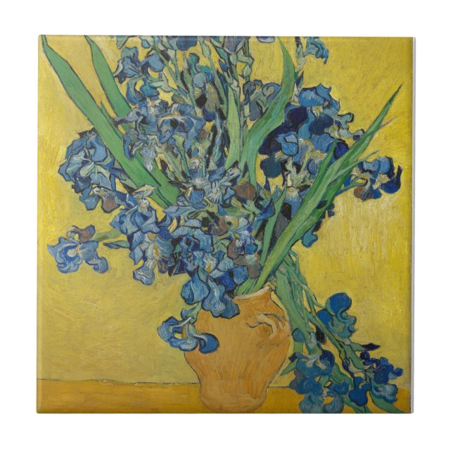 Van Gogh's Iris Ceramic Tile (Front)