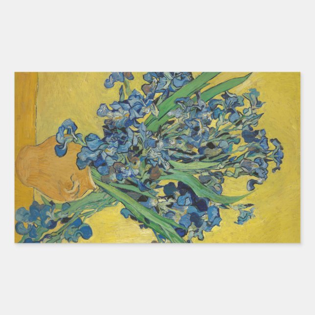 Van Gogh's Iris Rectangular Sticker (Front)