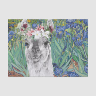 Van Gogh's Irises and Fancy Llama Tissue Paper