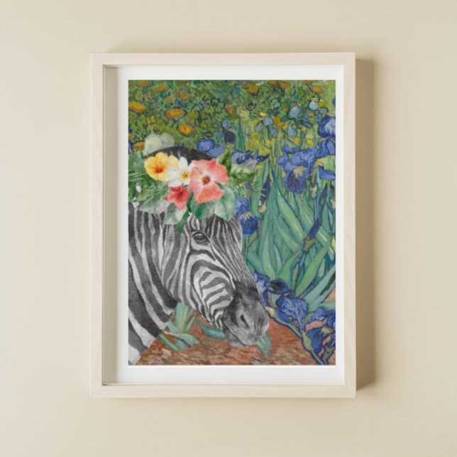 Van Gogh's Irises and Fancy Zebra Poster (Creator Uploaded)