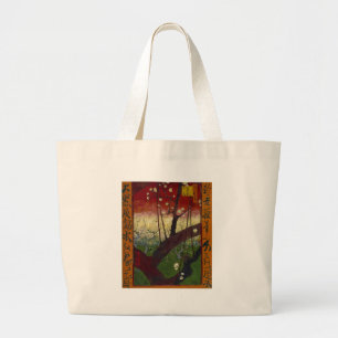 Van Gogh's Japonaiserie after Hiroshige Large Tote Bag