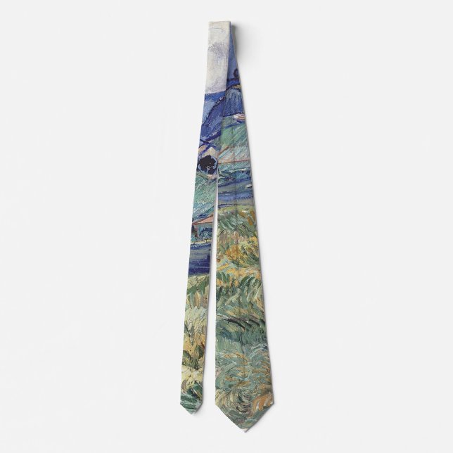Van Gogh's Landscape from Saint-Rémy Neck Tie (Back)