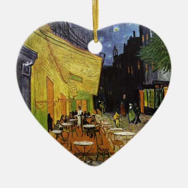 Van Gogh's Night Cafe Ceramic Tree Decoration (Front)