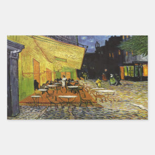 Van Gogh's Night Cafe Rectangular Sticker