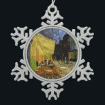 Van Gogh's Night Cafe Snowflake Pewter Christmas Ornament<br><div class="desc">Post-Impressionist Painter Artist Vincent Van Gogh's Great Artworks and Paintings - Cafe Terrace at Night</div>