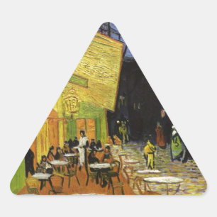 Van Gogh's Night Cafe Triangle Sticker