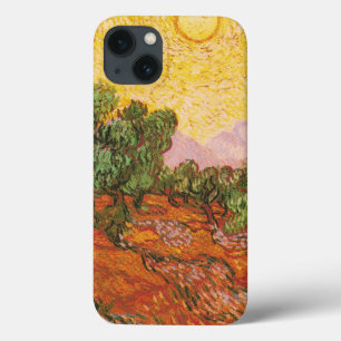 Van Gogh's Olive Trees with Yellow Sky & Sun  iPhone 13 Case
