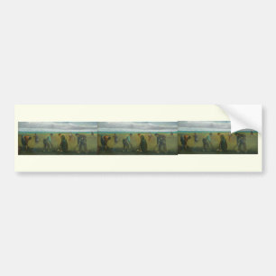 Van Gogh's Peasants or Farmers Planting Potatoes Bumper Sticker