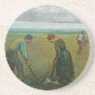 Van Gogh's Peasants or Farmers Planting Potatoes Coaster