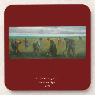Van Gogh's Peasants or Farmers Planting Potatoes Coaster