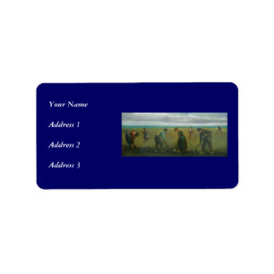 Van Gogh's Peasants or Farmers Planting Potatoes Label