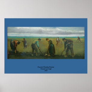 Van Gogh's Peasants or Farmers Planting Potatoes Poster