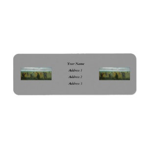 Van Gogh's Peasants or Farmers Planting Potatoes Return Address Label