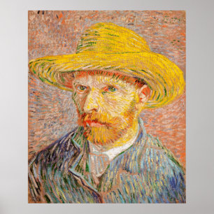 Van Gogh's Self-Portrait with a Straw Hat Poster