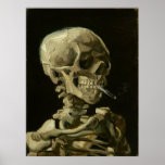 Van Gogh's Skeleton with a Burning Cigarette Poster<br><div class="desc">Head of a Skeleton with a Burning Cigarette by Vincent van Gogh (1886).</div>