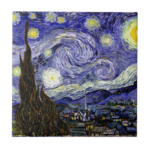 Van Gogh's Starry Night, 1889 Ceramic Tile