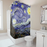 Van Gogh's Starry Night, 1889 Shower Curtain<br><div class="desc">Widely hailed as Van Gogh's magnum opus, the painting depicts the view outside his sanatorium room window at night, although it was painted from memory during the day. Image is in the public domain. Contact Patterns & Paintings & Graphics for special requests. © Copyright 2020 P.D., Patterns & Paintings &...</div>