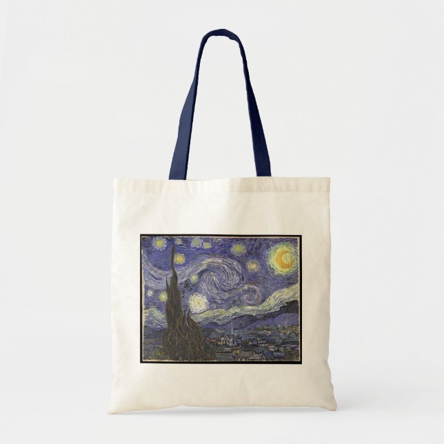 Van Gogh's Starry Night Classic Painting Tote Bag (Front)