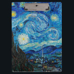 Van Gogh's Starry Night Clipboard<br><div class="desc">Starry Night,  famous painting by Vincent van Gogh.</div>