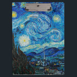 Van Gogh's Starry Night Clipboard<br><div class="desc">Starry Night,  famous painting by Vincent van Gogh.</div>