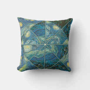 Van Gogh's Starry Night Kaleidoscope Pillow