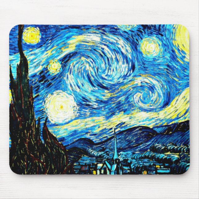 Van Gogh's Starry Night Mouse Pad (Front)