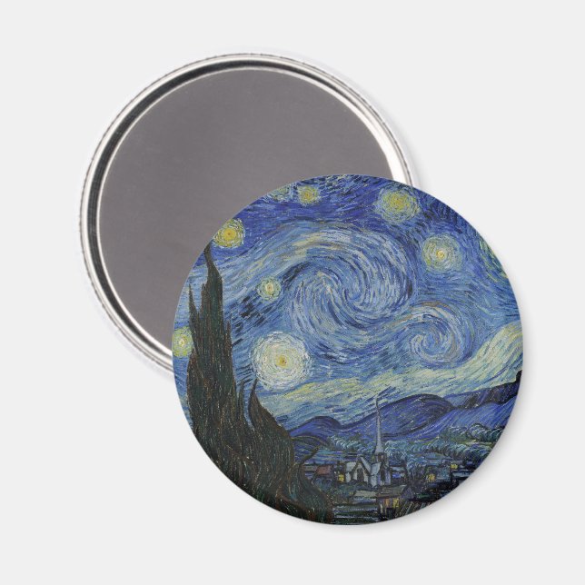 Van Gogh's Starry Night: Whirlwind of Dreams Magnet (Front/Back)