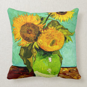 Van Gogh's Sunflowers (3) Cushion