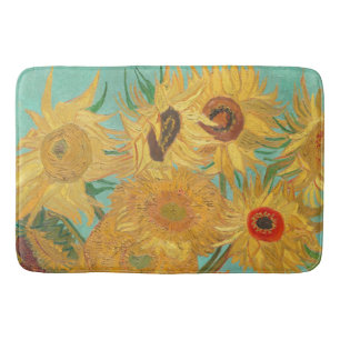 Van Gogh's Sunflowers Bath Mat