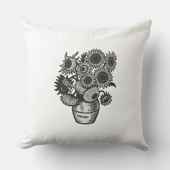Van Gogh's Sunflowers Cushion (Front)