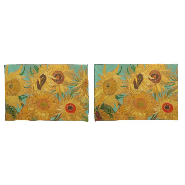 Van Gogh's Sunflowers Pillowcase (Front-Set)