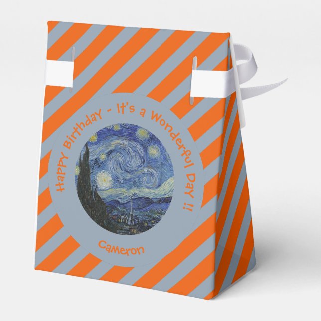 van Gogh's The Starry Night Party Items Collection Favour Box (Back Side)