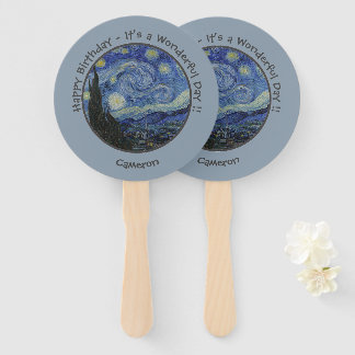 van Gogh's The Starry Night Party Items Collection Hand Fan