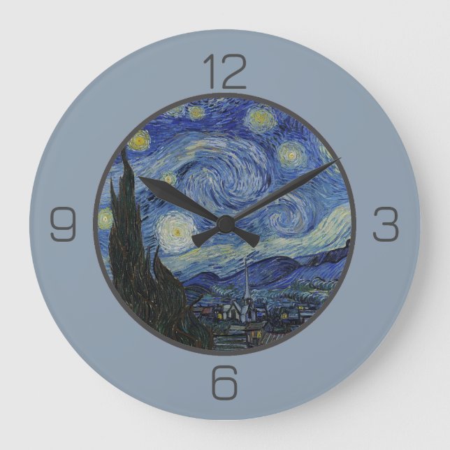 van Gogh's The Starry Night Party Items Collection Large Clock (Front)