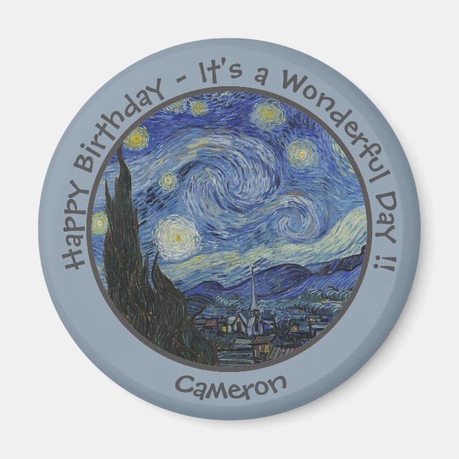 van Gogh's The Starry Night Party Items Collection Magnet (Front)