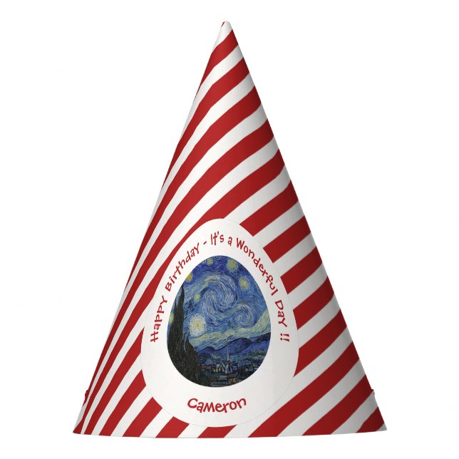 van Gogh's The Starry Night Party Items Collection Party Hat (Front)