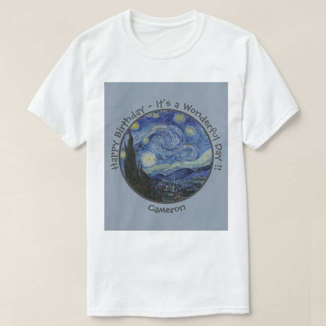 van Gogh's The Starry Night Party Items Collection T-Shirt (Design Front)