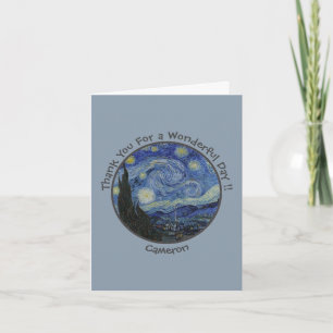 van Gogh's The Starry Night Party Items Collection Thank You Card