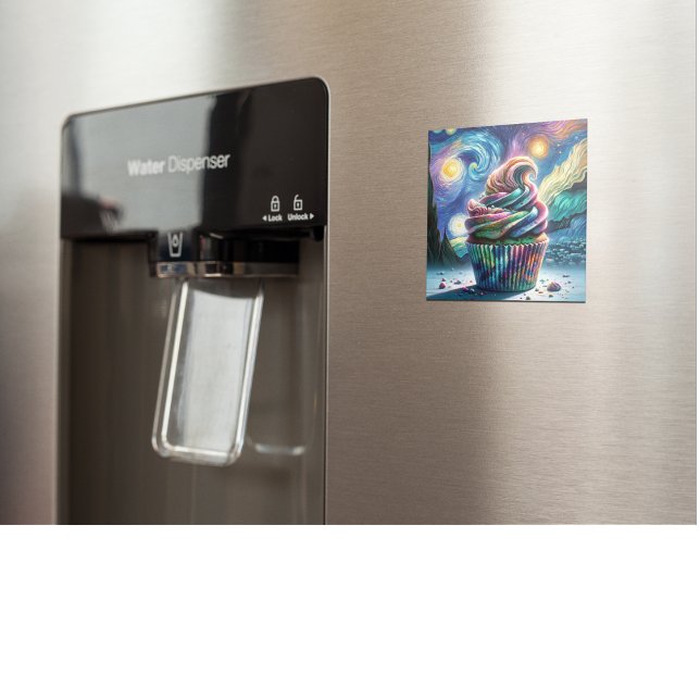 Van Gogh's Whimsy: Cupcake Cosmos Magnet (Creator Uploaded)