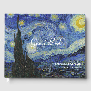 Van Gough Starry Night Wedding Guest Book